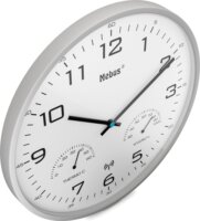Mebus 52842 Rádióvezérelt fali óra Ø 30cm - Fehér / Szürke