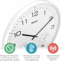 Mebus 52841 Rádióvezérelt Falióra Ø 30cm - Fehér