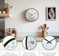 Mebus 52840 Rádióvezérelt Falióra Ø 30cm - Fekete