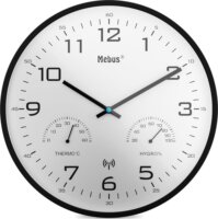 Mebus 52840 Rádióvezérelt Falióra Ø 30cm - Fekete