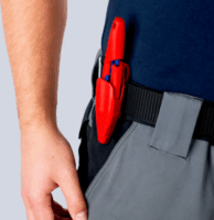Knipex Slim Knips Oldalvágó fogó szerszámtartóval - Piros / Kék