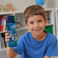 Ars Una Geek Műanyag gyerek Kulacs 475ml - Kék/Mintás