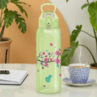Ars Una Snow Flower Műanyag gyerek Kulacs 3D mintával 700 ml - Zöld