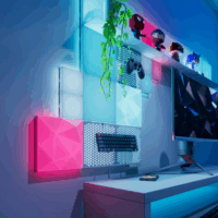 Nanoleaf Blocks Pegboard Lyukacsos LED Fénypanel Dekoráció és tároló - RGB
