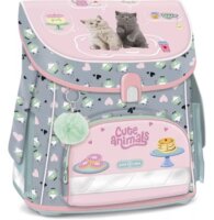 Ars Una Cute Animals Tea Party Kompakt Easy iskolatáska - Rózsaszín/Mintás