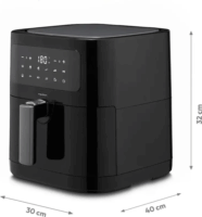 Medion Life MD 11740 E40 AirFryer Okos Forrólevegős sütő 5,2L 2100 Watt - Fehér