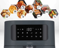 Medion Life MD 11740 E40 XL AirFryer Okos Forrólevegős sütő 5,2L 2150 Watt - Fehér