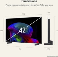 LG 42" OLED42C6ELB.AEUD 16:9 4K UltraHD OLED Smart TV