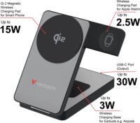 Verbatim 32296 Összecsukható 3in1 Mágneses Wireless Powerbank 10000mAh 30W - Fehér