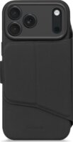 Decoded MagSafe Apple iPhone 17 Pro Szilikon Kártyatartós Flip Telefon Tok - Fekete