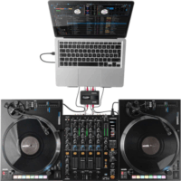 Reloop Flux Go USB 2 csatornás DVS Audio Interfész Serato DJ Pro-hoz - Fekete