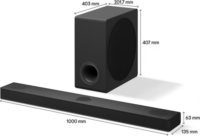 LG S80TY Soundbar 3.1.3 Hangprojektor 480 Watt + Mélynyomó - Fekete