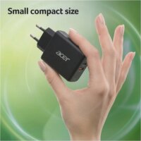 Acer ZL.ADTCC.00J GaN USB-A / 2x USB-C Hálozati Gyorstöltő Adapter 67W + USB-C Kábel 2m - Fekete
