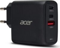 Acer ZL.ADTCC.00J GaN USB-A / 2x USB-C Hálozati Gyorstöltő Adapter 67W + USB-C Kábel 2m - Fekete