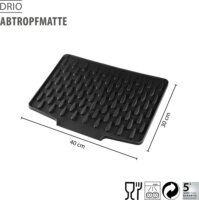 Gefu 29264 DRIO Szárító szőnyeg mosogatóhoz 40 x 33 cm - Fekete