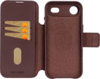 Decoded MagSafe Apple iPhone 17 Air Kártyatartós Flip Bőr Telefon Tok - Barna