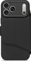 Decoded MagSafe Apple iPhone 17 Pro Max Szilikon Kártyatartós Flip Telefon Tok - Fekete