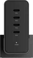 Native Union Fast GaN PD 4x USB-C Hálozati Gyorstöltő Adapter 140W - Fekete