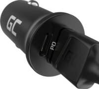 Green Cell GC PowerRide Nano38 USB-C + USB-A Autós gyorstöltő 38W - Fekete