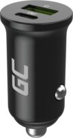 Green Cell GC PowerRide Nano38 USB-C + USB-A Autós gyorstöltő 38W - Fekete