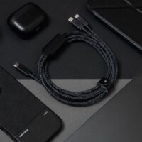 Native Union Belt 2x USB-C apa - USB-C apa Adat és Töltőkábel 140W 2m - Fekete