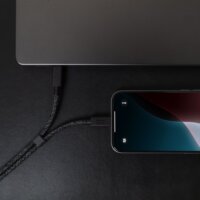Native Union Belt 2x USB-C apa - USB-C apa Adat és Töltőkábel 140W 2m - Fekete