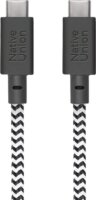 Native Union Belt XL USB-C apa - USB-C apa Adat és Töltőkábel 100W 3m - Fekete/Fehér