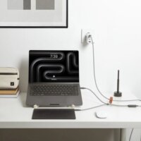 Native Union Belt 2x USB-C apa - USB-C Adat és Töltőkábel 140W 2m - Fekete/Fehér