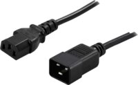 PowerWalker 91010041 C20 IEC - C13 IEC Hálózati Tápkábel 1.8m - Fekete