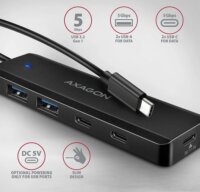 Axagon HUE-C2A USB 3.2 Gen 1 4-port HUB (2x USB-C 3.2 + 2x USB 3.2)