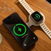 Native Union Voyage 2 az 1-ben Összecsukható Qi2 Mágneses Wireless Töltő 15W + USB-C Kábel 1.5m - Homok