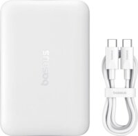 Baseus Magnetic EnerFill FM11 Mágneses Powerbank 10000mAh 22,5W + USB-C Kábel 0.3m - Fehér