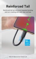 Vention CTHBG USB-A apa - USB-C 2.0 apa Adat és Töltőkábel 1.5m - Fekete