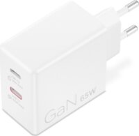 Lenovo G0A6065WEU 2xUSB-C GaN Hálózati Gyorstöltő Adapter 65W + USB-C Kábel 1.5m - Fehér
