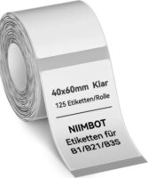 Niimbot 40 x 60 mm Etikett címke B1/B21/B31/B3S hőnyomtatókhoz (125 címke/tekercs)