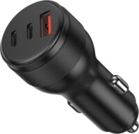 AVAX CC695 CARLY USB-C (PD 3.0) + USB-A (QC) Autós Gyorstöltő 95W - Fekete