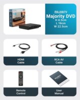 Majority 1000002686 Asztali DVD Lejátszó - Fekete