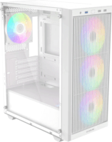 ID-Cooling WARE 310 ARGB WH Midi Torony Számítógépház + 1db 120mm ventilátor - Fehér