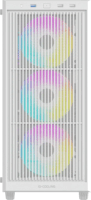 ID-Cooling WARE 310 ARGB WH Midi Torony Számítógépház + 1db 120mm ventilátor - Fehér