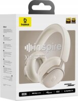 Baseus Inspire XH1 ANC Bluetooth / Vezetékes Fejhallgató Headset - Fehér