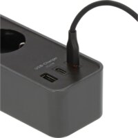 Brennenstuhl Ecolor 230V USB-A / 2x USB-C Hálózati Elosztó 4 aljzatos 1.5m - Fekete