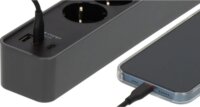 Brennenstuhl Ecolor 230V USB-A / 2x USB-C Hálózati Elosztó 4 aljzatos 1.5m - Fekete