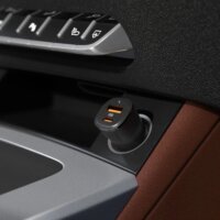 Spigen Essential EV482 USB-C + USB-A Autós Gyorstöltő 48W - Fekete