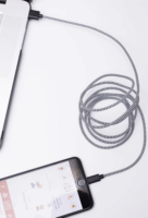 Kikkerland US113-BK-EU USB-A - Lightning iPhone Adat és töltőkábel183cm - Fekete/Fehér