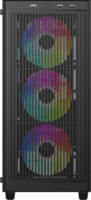 ID-Cooling WARE 300 ARGB Midi Torony Számítógépház + 4db 120mm ventilátor - Fekete