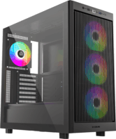 ID-Cooling WARE 510 ARGB Midi Torony Számítógépház + 4db 120mm ventilátor - Fekete