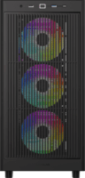ID-Cooling WARE 510 ARGB Midi Torony Számítógépház + 4db 120mm ventilátor - Fekete