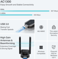 TP-Link Archer T5U Plus AC1300 Wireless USB Adapter