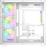 ID-Cooling VIEW 510 ARGB WH Midi Torony Számítógépház + 4db 120mm ventilátor - Fehér
