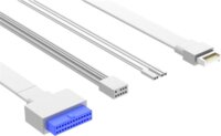 ID-Cooling VIEW 510 ARGB WH Midi Torony Számítógépház + 4db 120mm ventilátor - Fehér